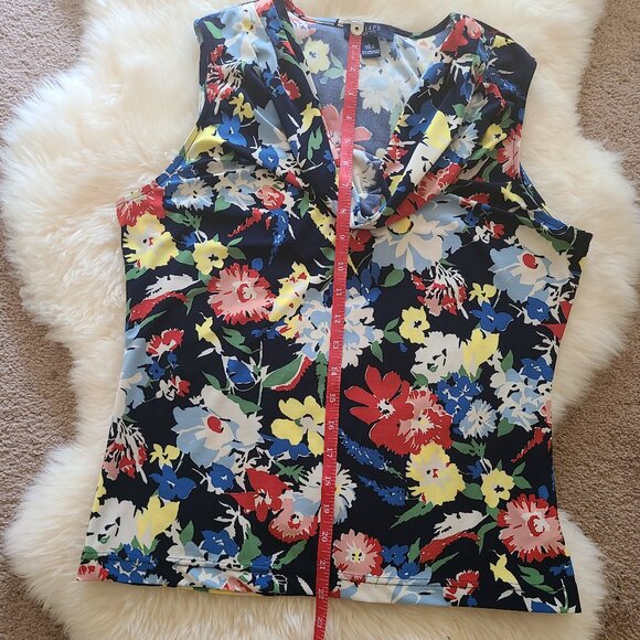 Chaps Floral Sleeveless Top and Skirt Set - Picture 5 of 9